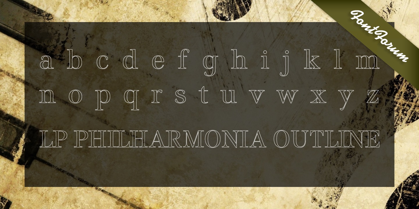 LP Philharmonia Outline Font preview